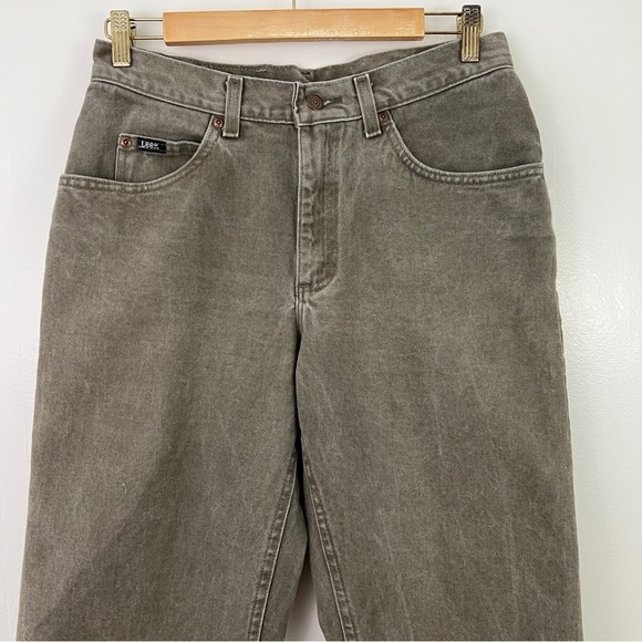 Vintage Lee Casuals Rigid Green Denim High Rise Fit Size 8 Women's - Picture 3 of 13